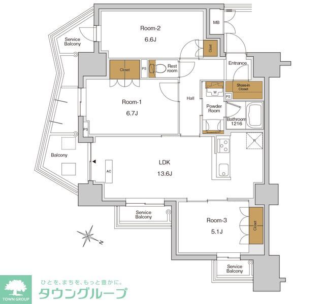 北区東十条のマンションの間取り