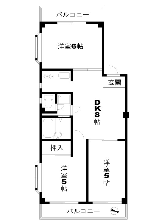 セブンツー多摩コーポの間取り