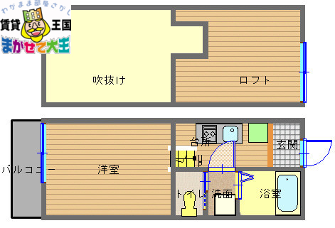 長崎市昭和のアパートの間取り