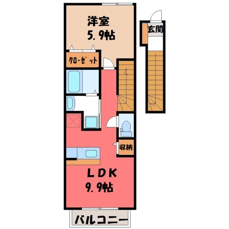 【カーサ・エリアール Bの間取り】