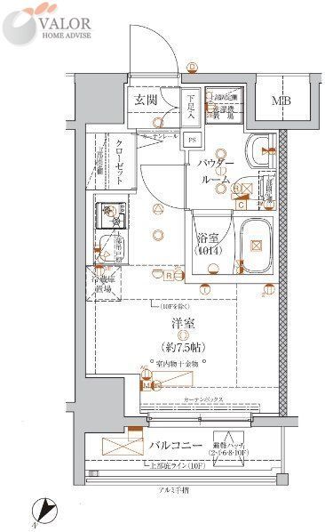 川崎市川崎区南町のマンションの間取り