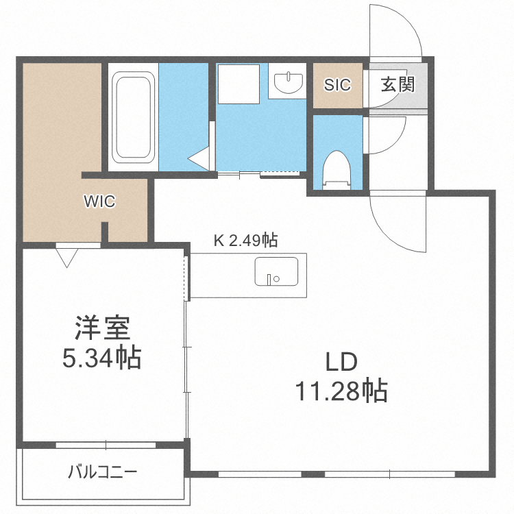 北海道札幌市手稲区手稲本町二条１（マンション）の賃貸物件の間取り