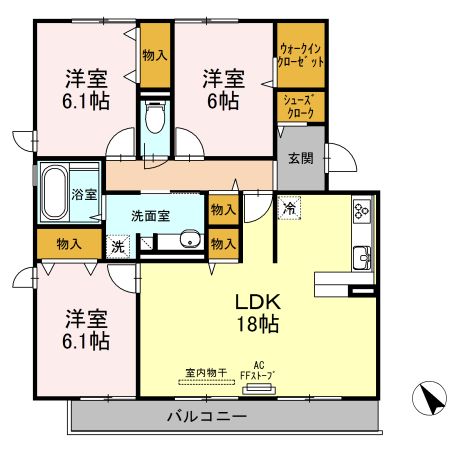 セジュール　ハル　Ｂの間取り