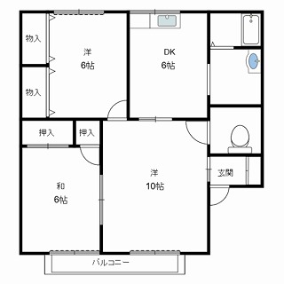 セジュール根城Ｂの間取り