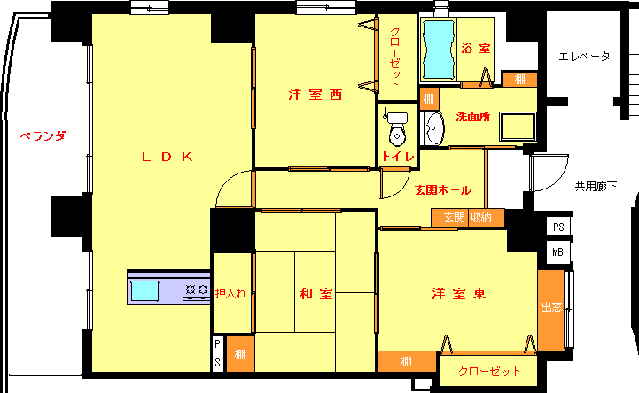 セントラルハイツ石黒の間取り