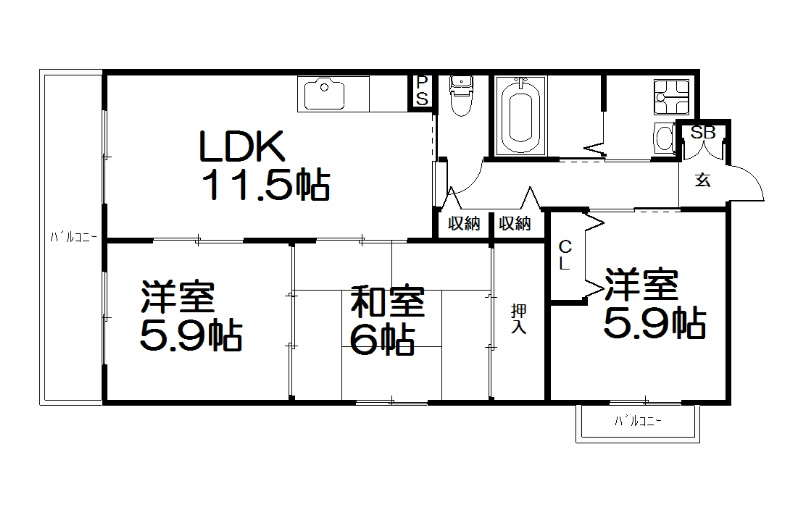 ソフィスタ洛北の間取り