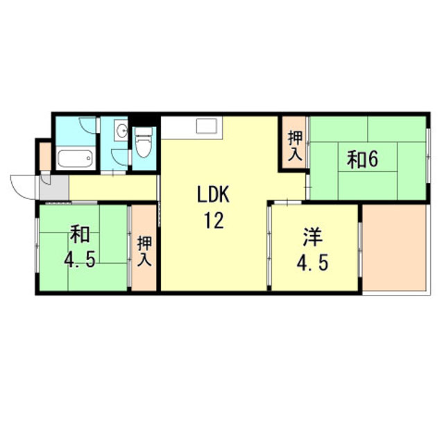 夢野ハイタウン３号棟の間取り