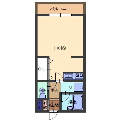 函館市杉並町のアパートの間取り