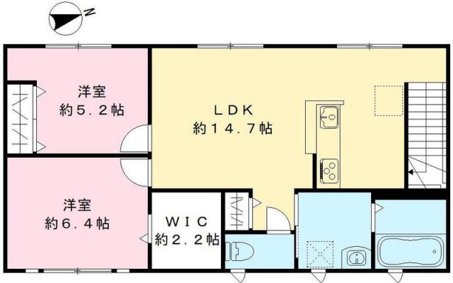 堺市西区鳳南町のアパートの間取り