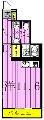 足立区綾瀬のマンションの間取り