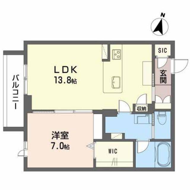 熊本市中央区琴平本町のマンションの間取り