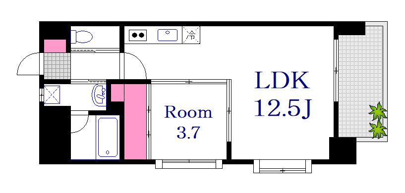 【広島市西区福島町のマンションの間取り】