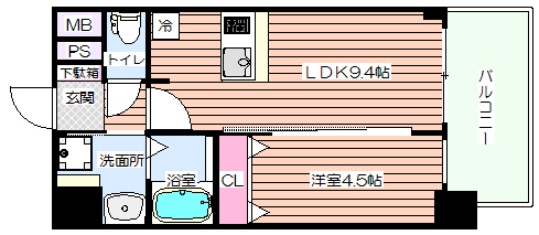 プレサンス新大阪ジェイズの間取り