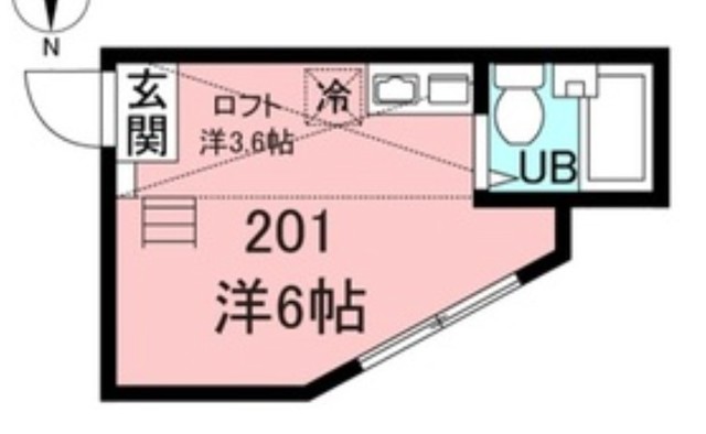 横浜市西区西戸部町のアパートの間取り