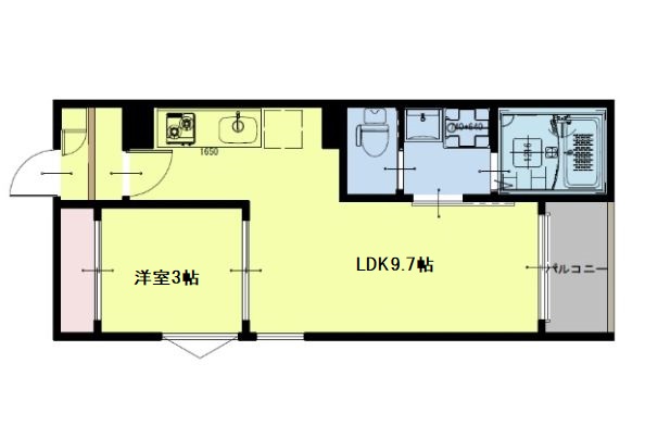 仙台市青葉区小田原のアパートの間取り