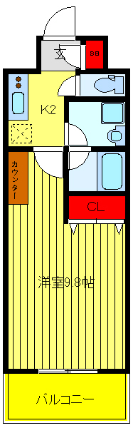 北区王子のマンションの間取り