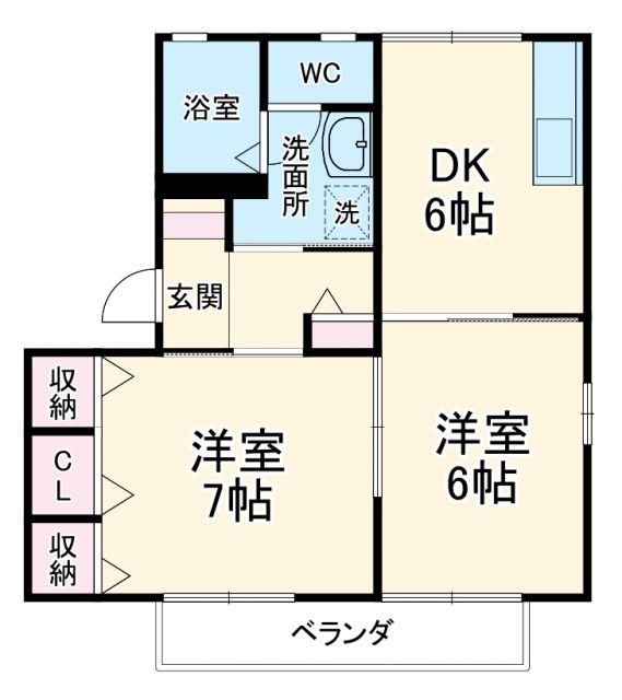 大垣市本今町のアパートの間取り