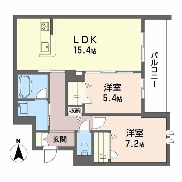 シャーメゾン　オルテンシア　ミノオの間取り