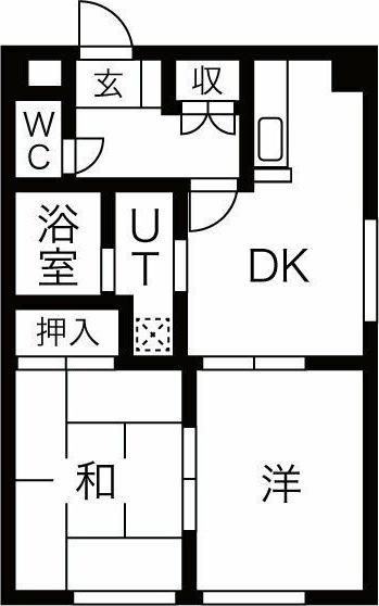 リバーエイト駒方の間取り