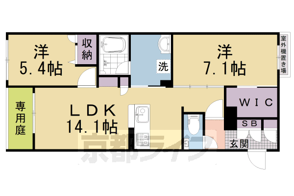 シャーメゾン京都旧二条の間取り