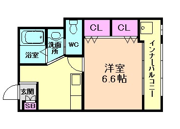 大阪市淀川区塚本のマンションの間取り