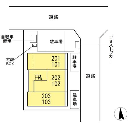 【プルメリアの駐車場】