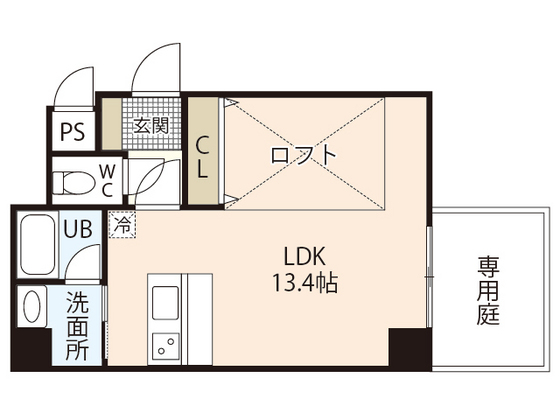 広島市中区宝町のマンションの間取り