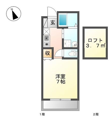 リバティ上平塚Ａの間取り