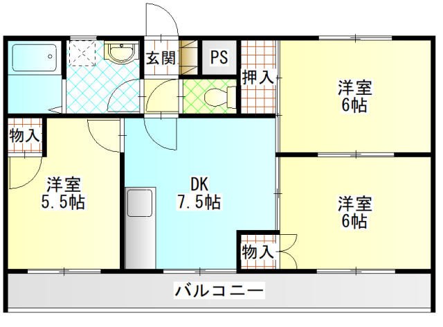 コーポ一の森の間取り