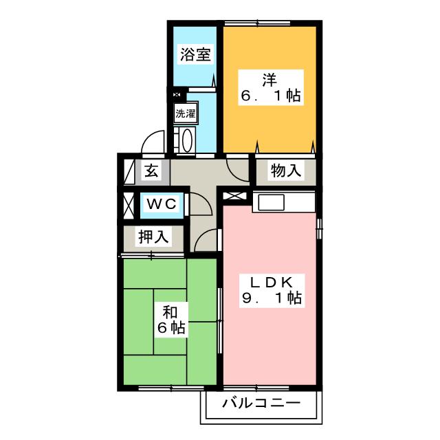 セジュール富貴ノ台の間取り