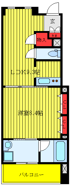 北区王子のマンションの間取り