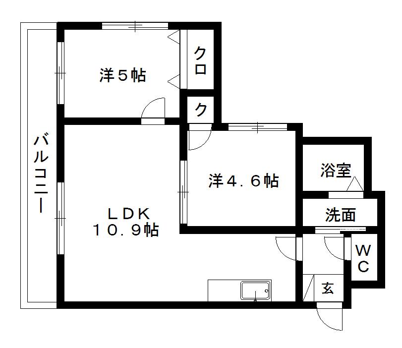 サウスコートの間取り