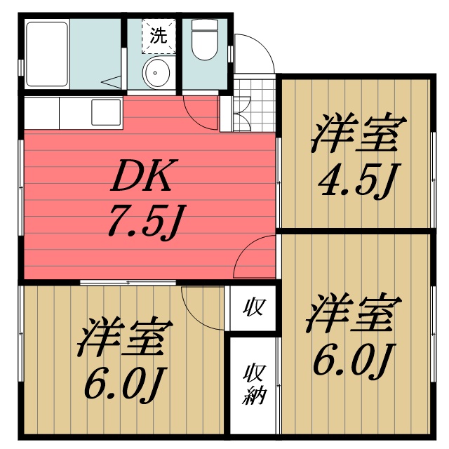 佐倉市表町のアパートの間取り