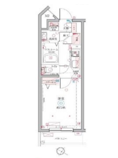 豊島区北大塚のマンションの間取り