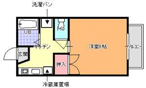 フルールBの間取り