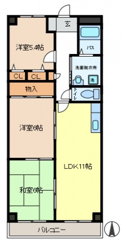 エスポワール横山の間取り