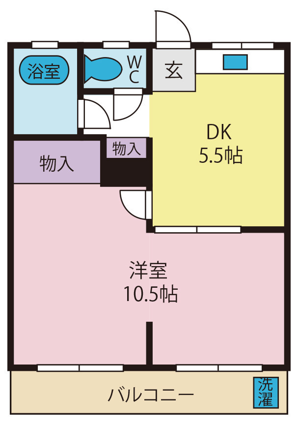 城山ハイツ（甲府市）の間取り