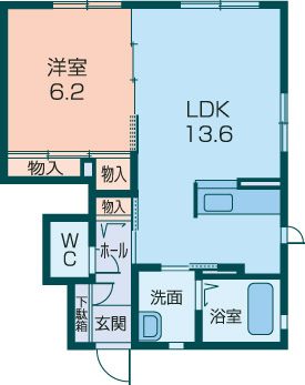 アムール　A棟の間取り