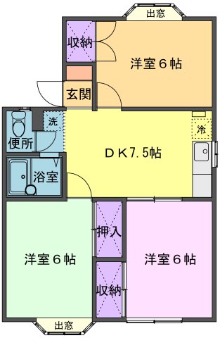 エステートサワフジ02の間取り