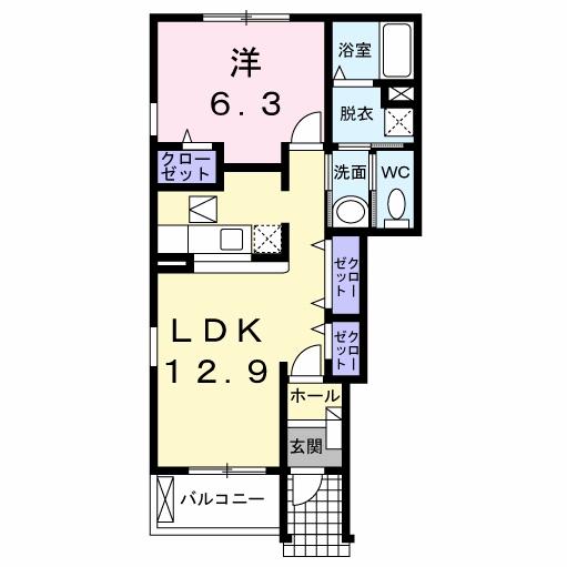 メリディオ葛原Ｃの間取り