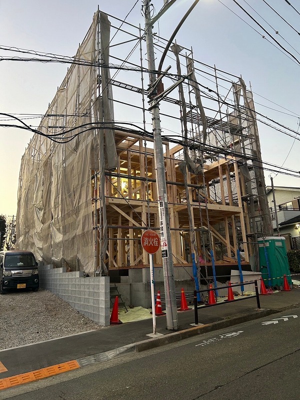 【仮称)分梅町新築アパートの建物外観】