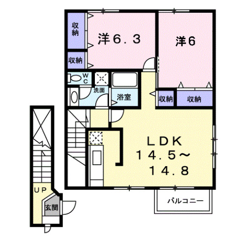 セレーノＡの間取り