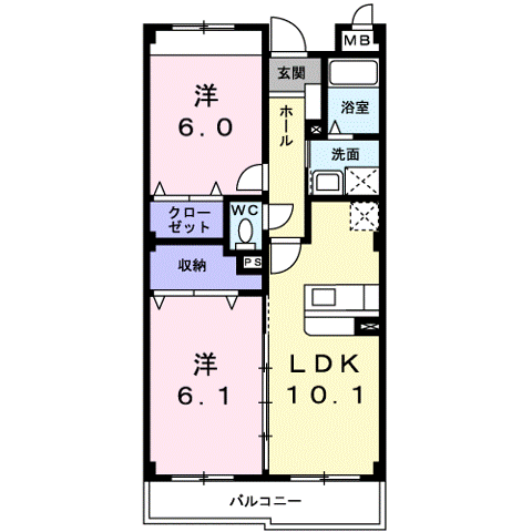 【Vento Luce（ヴェントルーチェ）の間取り】