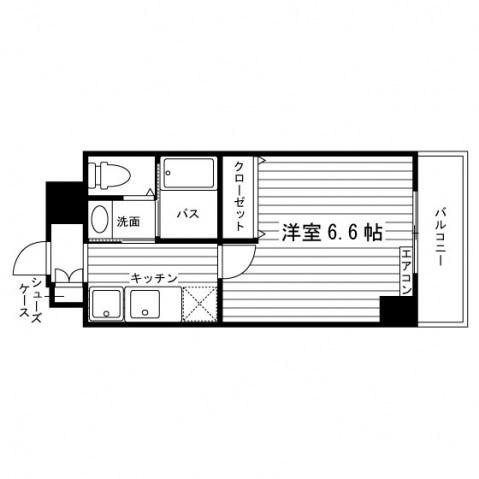 ウィルキューブ栗平[食事付き（1F）]の間取り