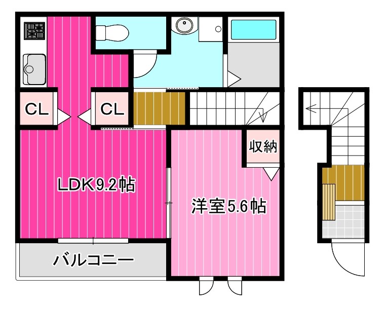 磯城郡田原本町大字千代のアパートの間取り