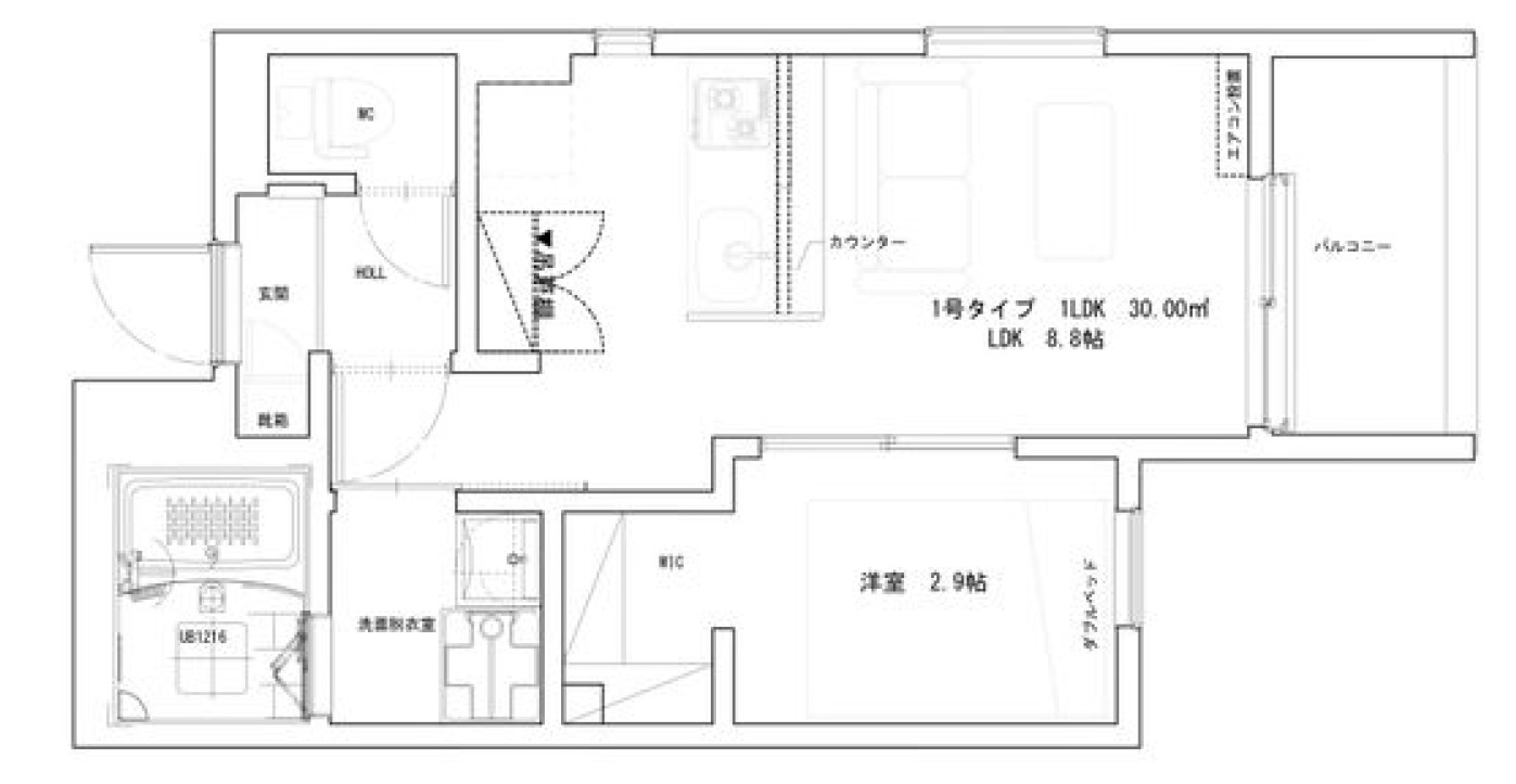 堺市堺区三宝町のアパートの間取り