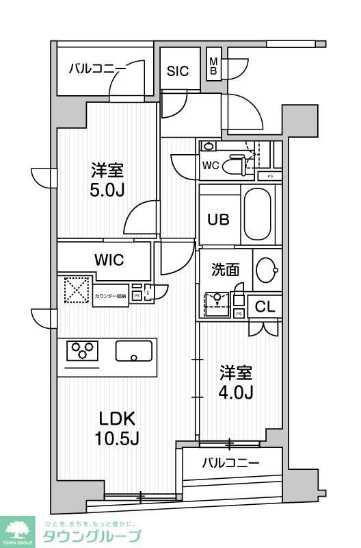 中央区日本橋堀留町のマンションの間取り