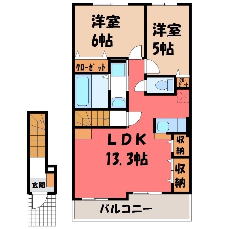 メゾン－エスポワールの間取り