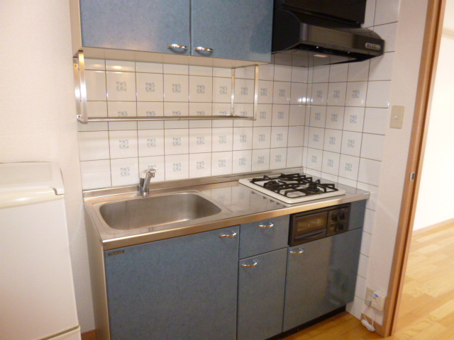 キッチン　２口ガスコンロ付きシステムキッチン