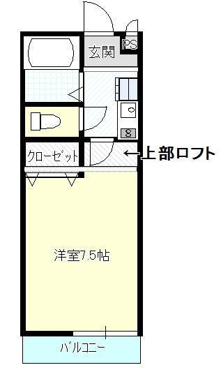 盛岡市高松のアパートの間取り